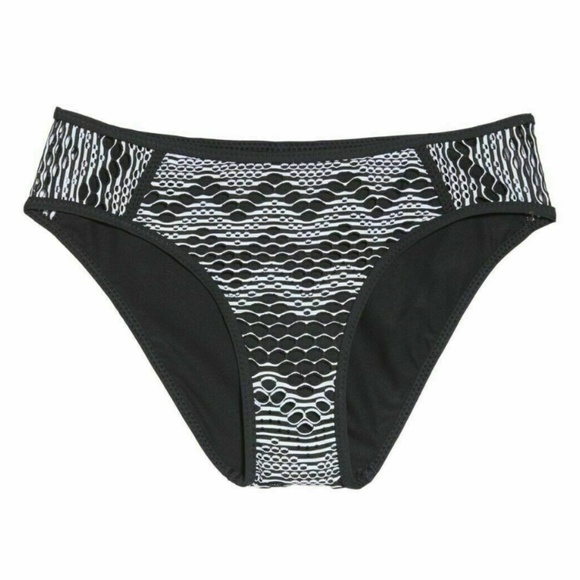 NEW Becca [‎ Medium ] Reveal Hipster Bikini Bottoms in Black/White - Picture 12 of 12